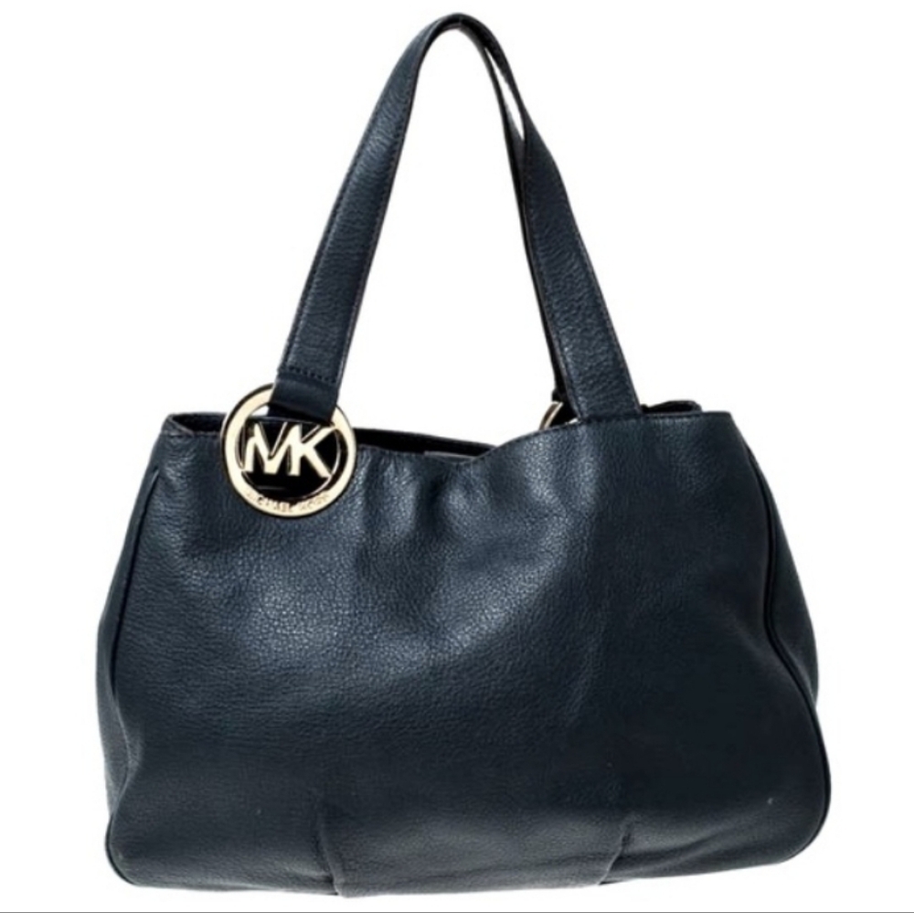 > Michael KORS Black Leather Tote Bag